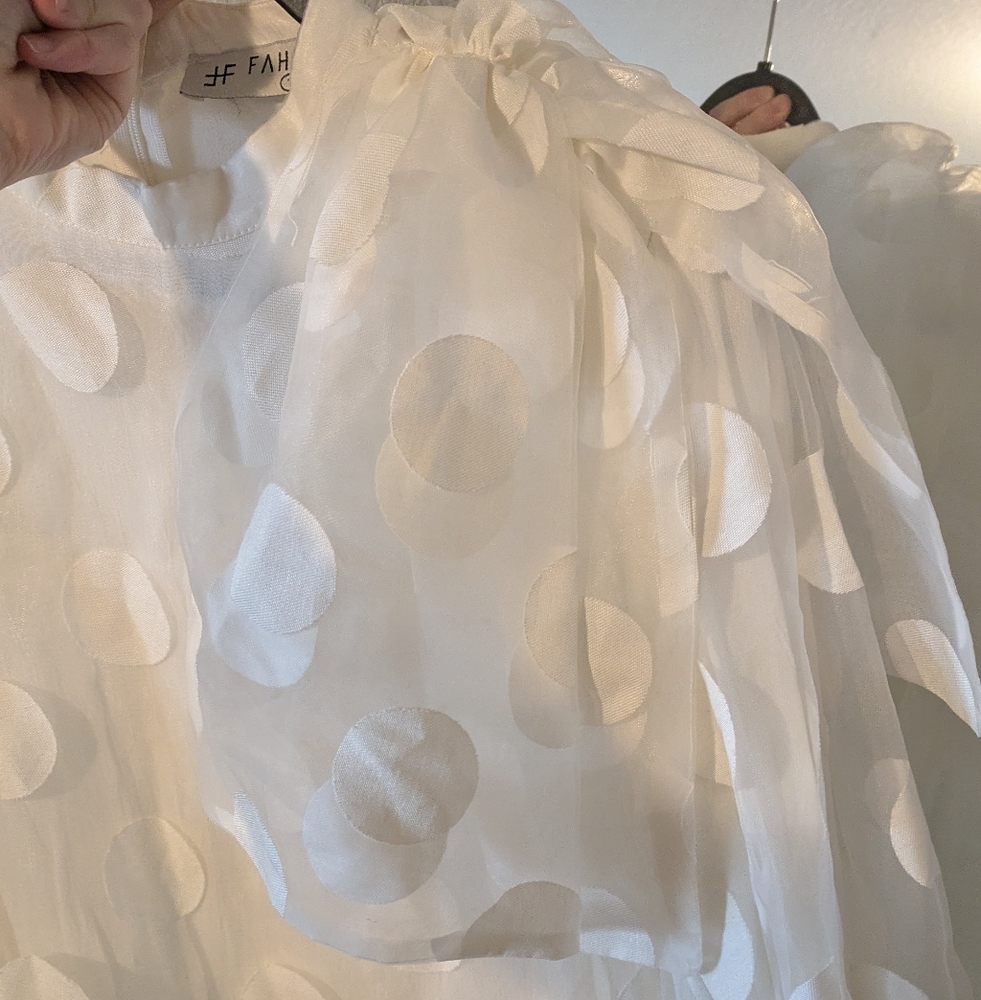 White Polkadot Dress - Picture 4 of 7